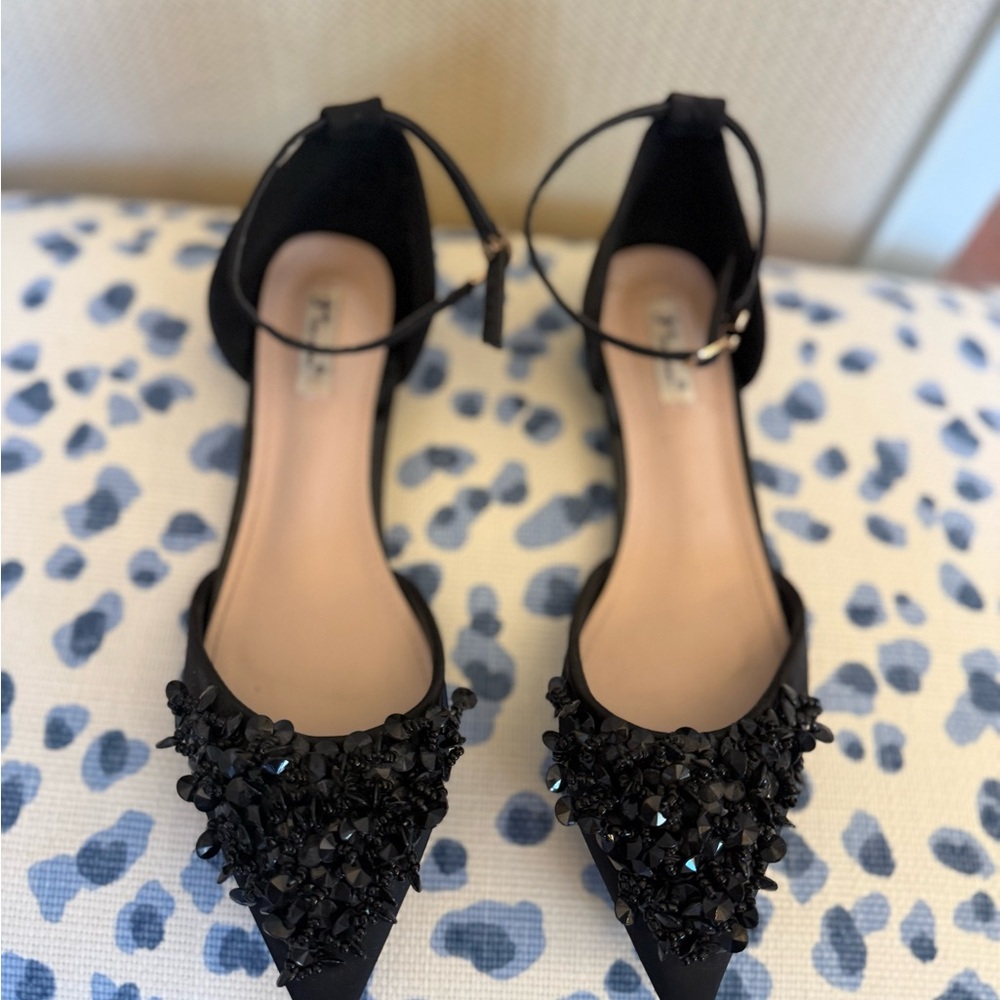 Elegant Black Embellished Women's Shoes